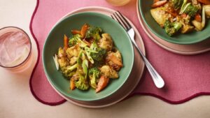 Chinese chicken curry stir-fry