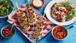 Beyti lamb kofte-style kebab wrapped in flatbread